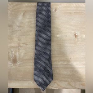 Ermenegildo Zegna grey black and teal pattern tie